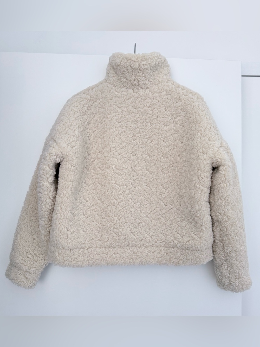 Zara Teddy Sherpa Fleece Jacket Cream Ivory Size S NWOT Cozy Zip Up - Picture 2 of 2